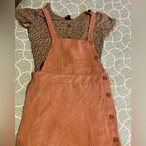 Art Class🌸flower print shirt and corduroy jumper. Children’s 10/12 🌸Like New